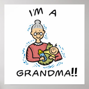 Poster Je suis une grand-mère et des cadeaux pour bébés