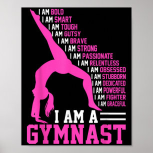 Poster Je Suis Une Gymnaste Motivation Poignée Gymnastiqu
