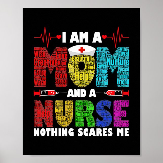 Poster Je suis une maman et une infirmière rien ne me fai (Devant)