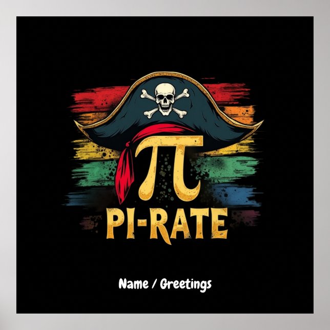Poster Je suis une Pirate Pi Day Une drôle d'aventure mat (Devant)