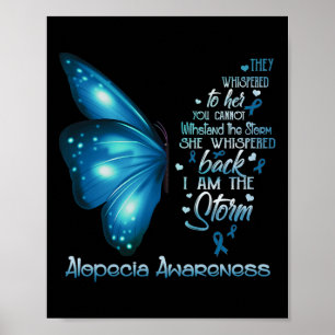 Poster Je suis une tempête Alopecia Sensibilisation Papil