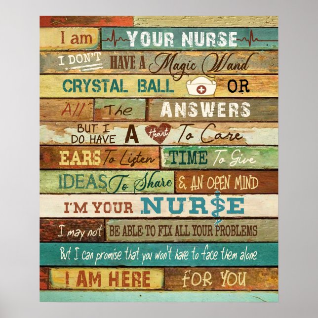 Poster Je Suis Votre Infirmière Motivationnelle Et Inspir (Devant)