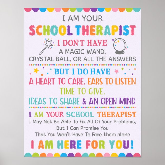 Poster Je Suis Votre Thérapeute D'École (Devant)