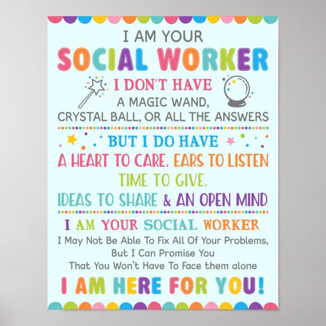Poster Je suis votre travailleur social scolaire (Devant)