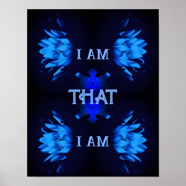 Poster Je Suis Water Lily Lotus Inspirationnel Abstrait (Devant)