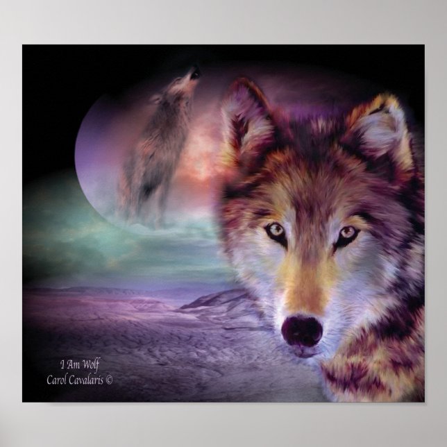 Poster Je Suis Wolf Art Poster/Imprimer (Devant)