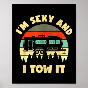Poster Je suis Y et je le remorque, Caravane Camping Cara