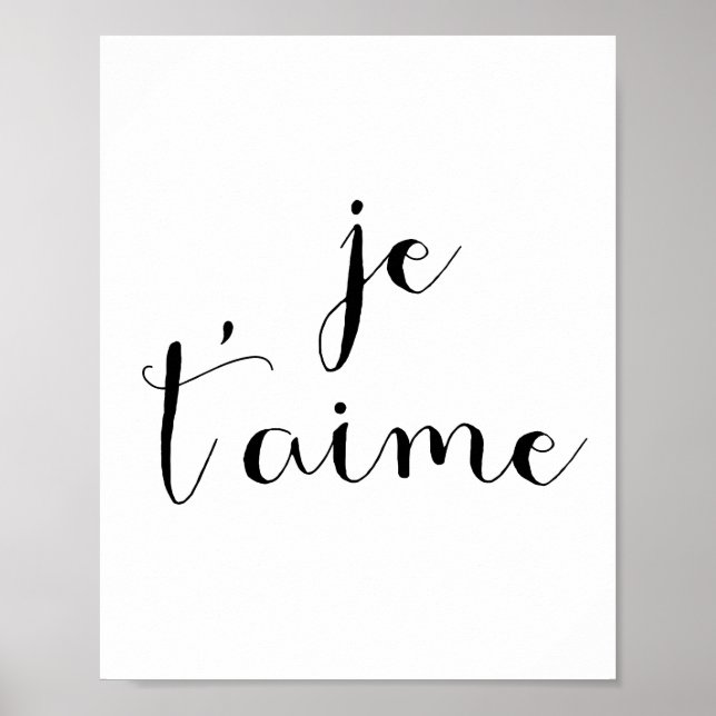 Poster Je t'aime (Devant)