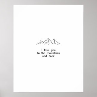 Poster Je t'aime à la montagne et à l'arrière