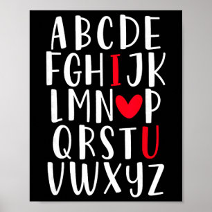 Poster Je-taime Abc Alphabet Saint-Valentin Professeur Je