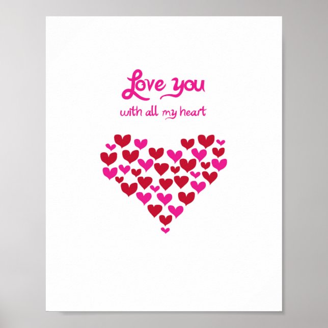 Poster Je T'Aime Avec Tout Mon Coeur (Devant)