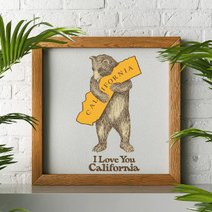 Poster Je T'Aime Californie