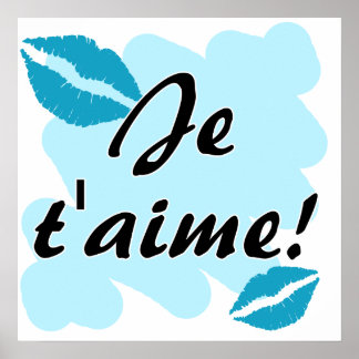 Poster Je t'aime ! - Français Je vous aime
