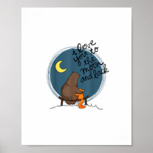 Poster Je t'aime jusqu'à la lune et retour Appeal classiq