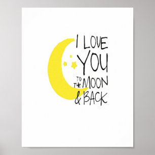 Poster Je t'aime jusqu'à la lune et retour Classique Roma