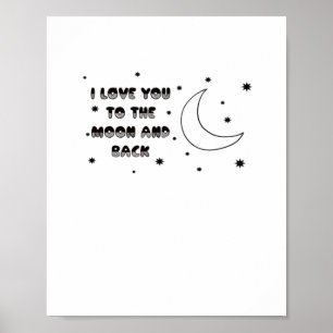 Poster Je t'aime jusqu'à la lune et retour Douceur intemp