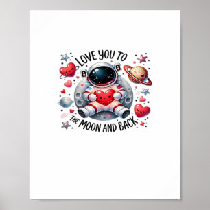 Poster Je t'aime jusqu'à la lune et retour Mignon Astrona