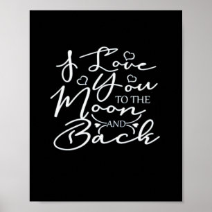 Poster Je t'aime jusqu'à la lune et retour Timeless Roman