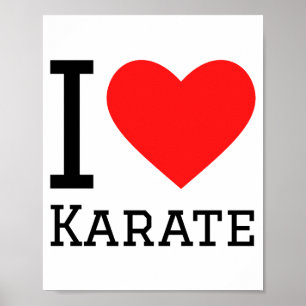 Poster Je T'aime Karate T Shirt 