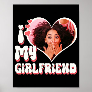 Poster Je T'aime Ma Petite Amie T Shirt Noir Personnalisé