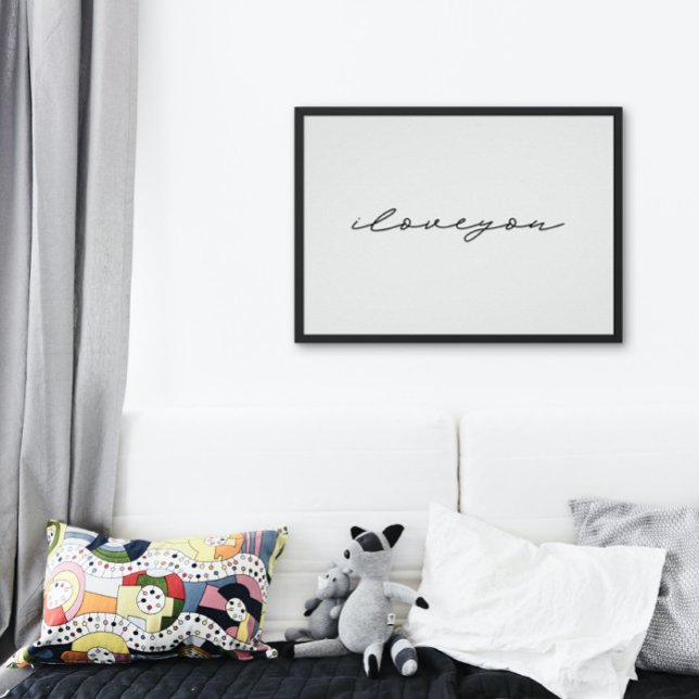 Poster je t'aime | noir blanc | art minimaliste (Créateur téléchargé)