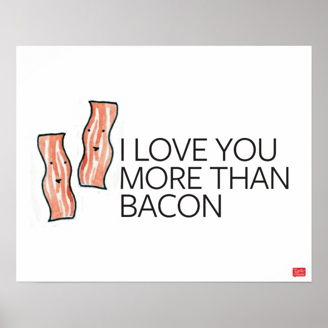 Poster Je t'aime plus que Bacon (Devant)