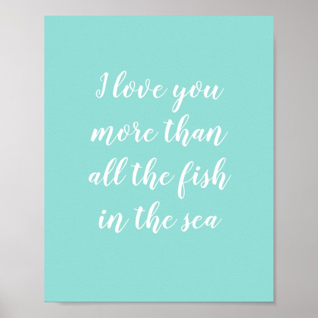 Poster Je t'aime plus que tous les poissons de la mer (Devant)