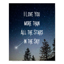 Je t'aime plus que toutes les étoiles dans le ciel
