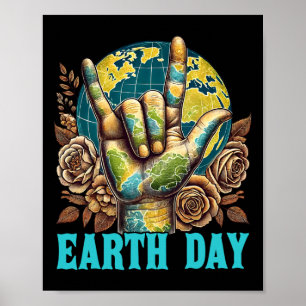 Poster Je T'Aime Signe À Main Sauvons Notre Planète Oreil