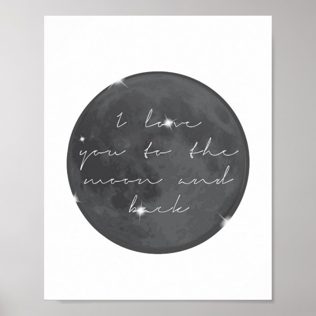 Poster Je t'aime sur la Lune et de retour (Devant)