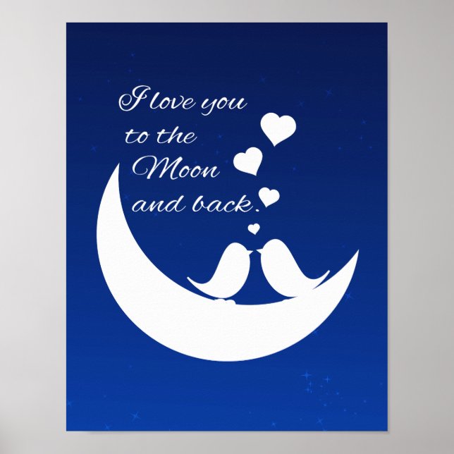 Poster Je t'aime sur la Lune et de retour (Devant)