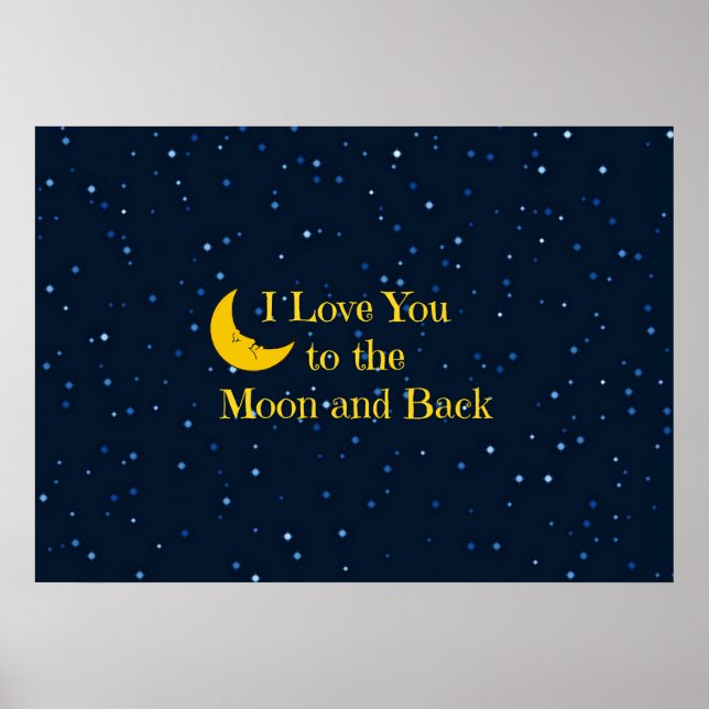 Poster Je t'aime sur la Lune et de retour (Devant)