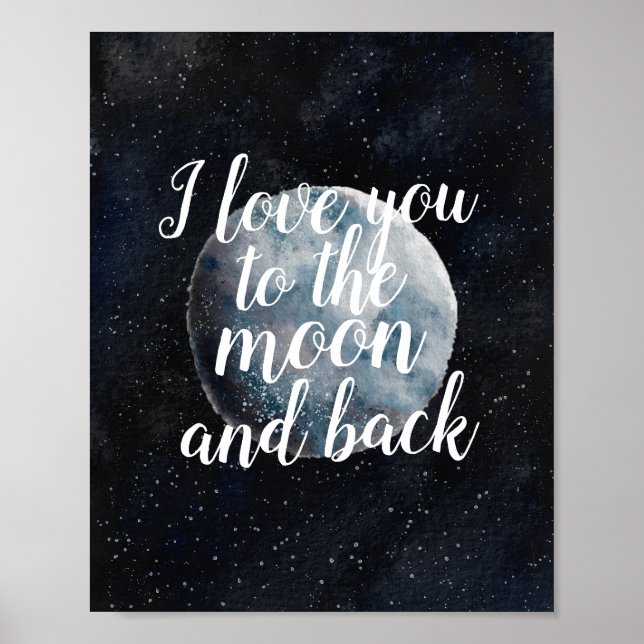 Poster Je t'aime sur la lune et l'affiche du dos (Devant)