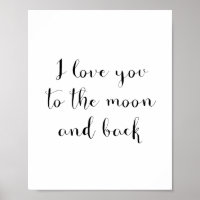 Je t'aime sur la lune et l'affiche du dos