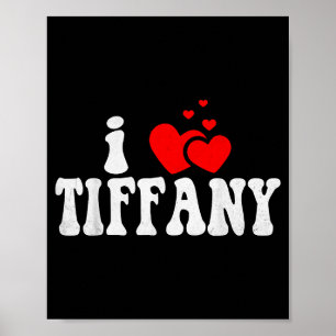 Poster Je T'aime Tiffany Drôle Saint-Valentin Cœur Amour 