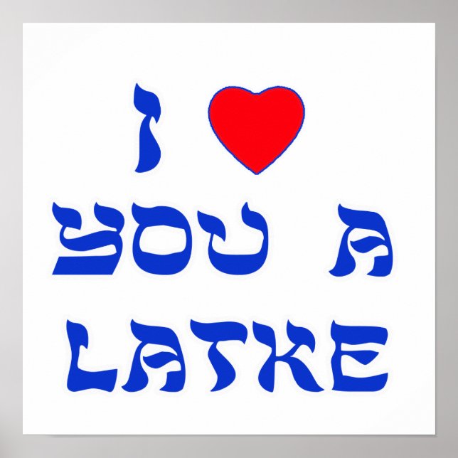 Poster Je t'aime un Latke (Devant)