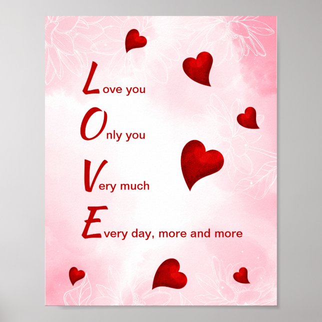 Poster Je t'aime, Valentine (Devant)