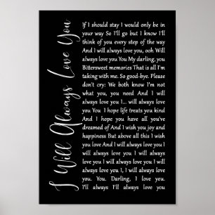 Poster Je T'Aimerai Toujours Chanson De Script Noir Lyriq