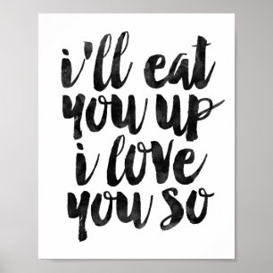 Poster Je Te Mangerai, Je T'Aime Si