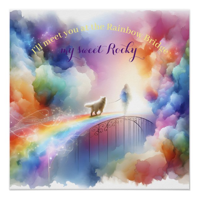 Poster Je te rencontrerai au Rainbow Bridge (Devant)