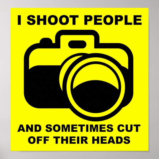 Poster Je tire sur les gens drôle Photographe Symbole de  (Devant)