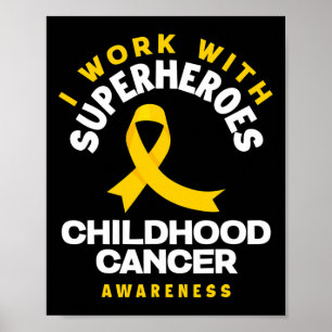 Poster Je Travaille Avec Les Superhéros Infirmière Oncolo