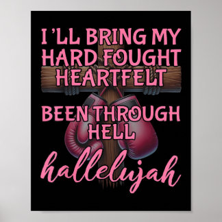 Poster Je vais apporter mon dur combat Hallelujah Brandon