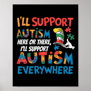 Poster Je Vais Appuyer Sensibilisation sur l'autisme Tee