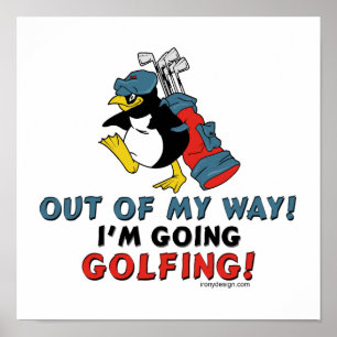 Poster Je vais jouer au golf