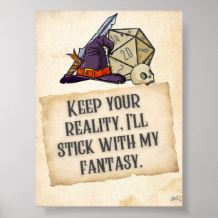 Poster Je vais m'en tenir à mes citations de jeu d'Imagin