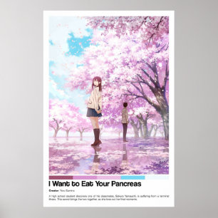 Poster Je veux manger vos Pancreas Anime Yoru Sumino Wall