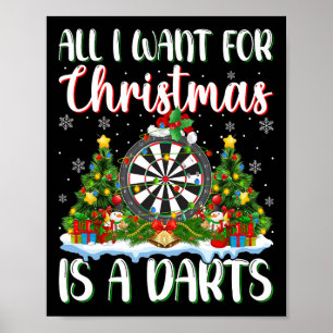 Poster Je Veux Pour Noël Est Un Feu De Noël Lumières Arbr