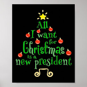 Poster Je Veux Pour Noël Est Un Nouvel Arbre De Noël Du P