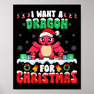 Poster Je Veux Un Dragon Pour Noël - Dragon Lover Père No